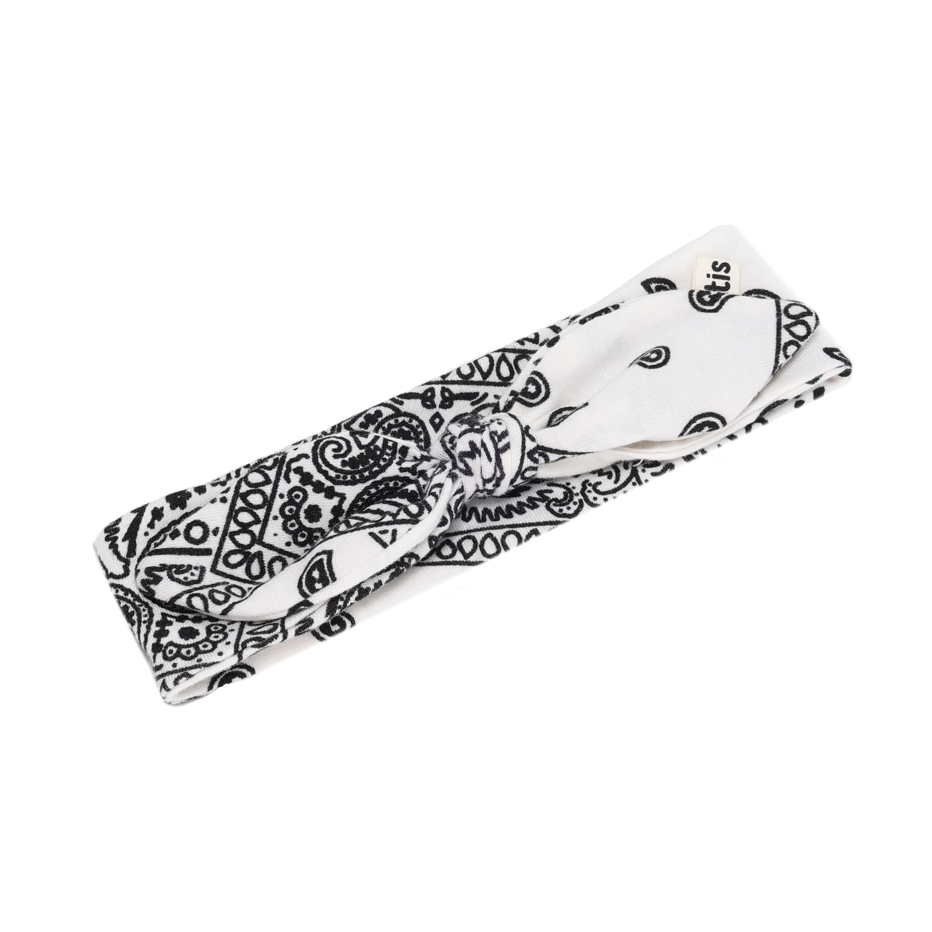 24S-BANDANA PAISLEY HEADSCARF-White