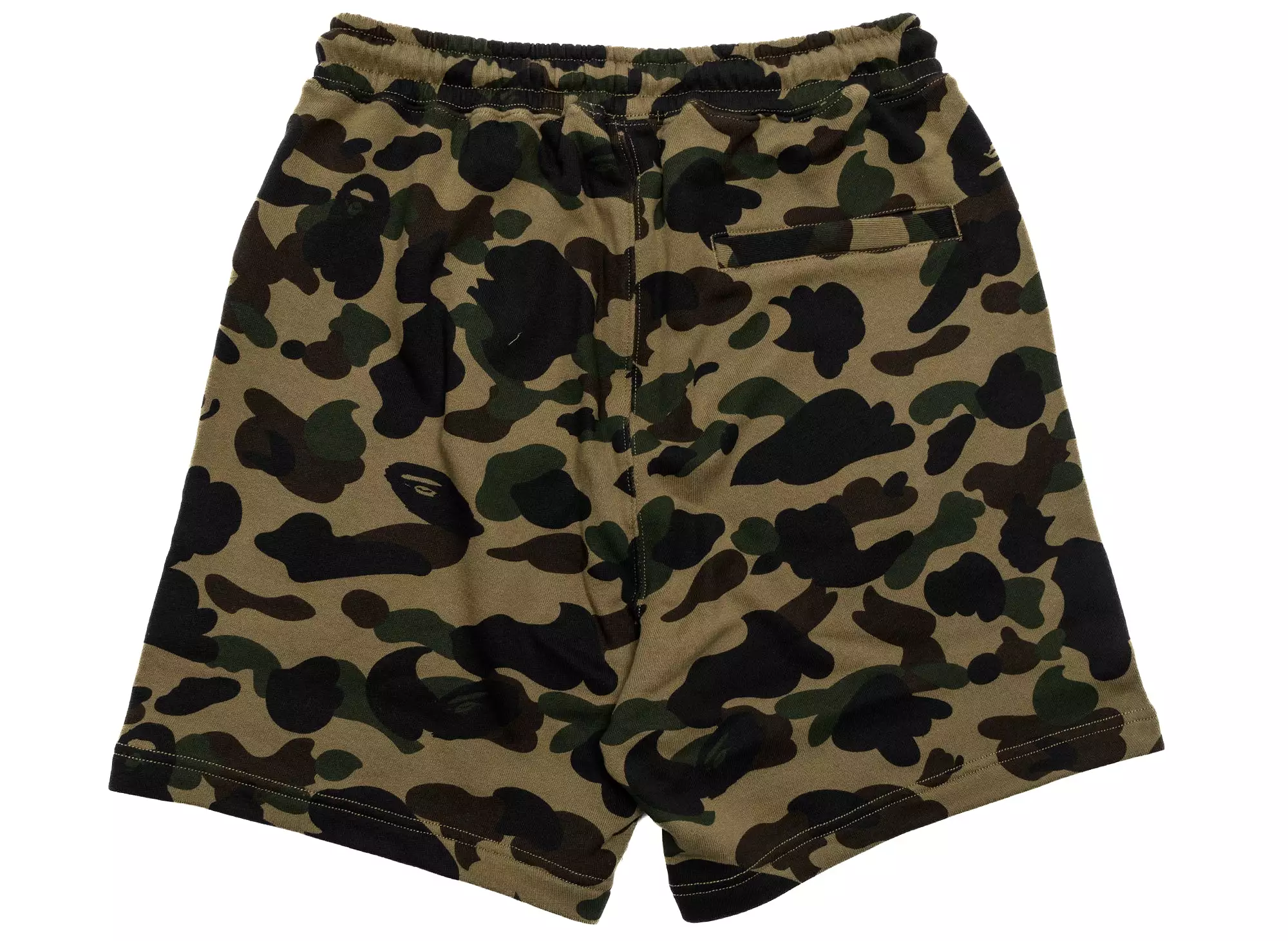 A Bathing Ape 1st Camo Ape Head One Point Sweat Shorts in Green xld