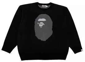 A Bathing Ape Ape Head Jacquard Knit Sweater in Black