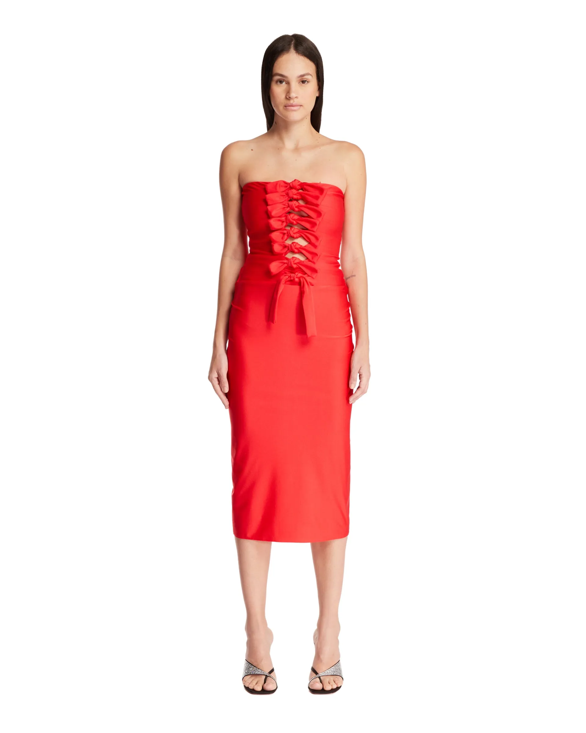 Abito Jersey Knot Gala Rosso