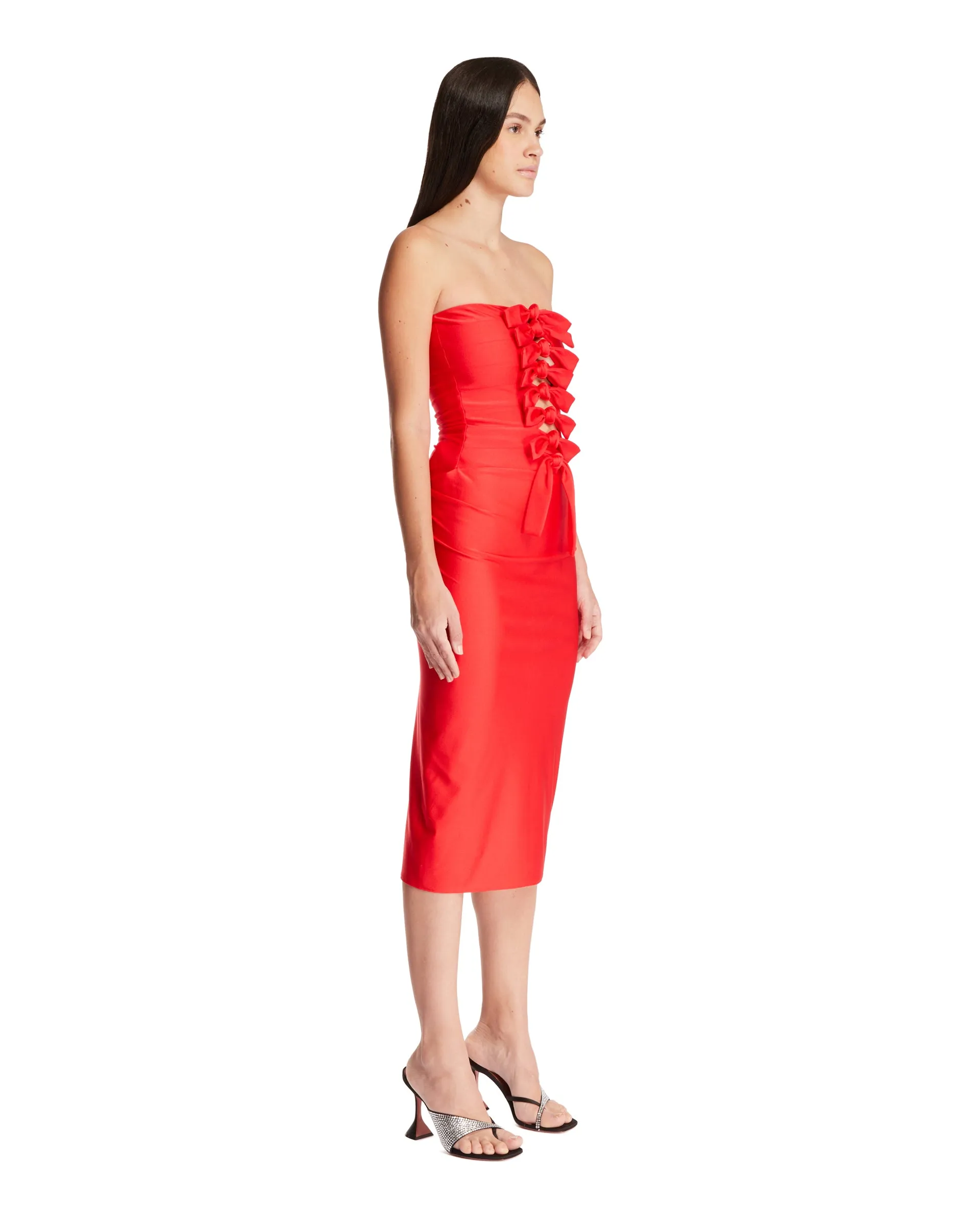 Abito Jersey Knot Gala Rosso