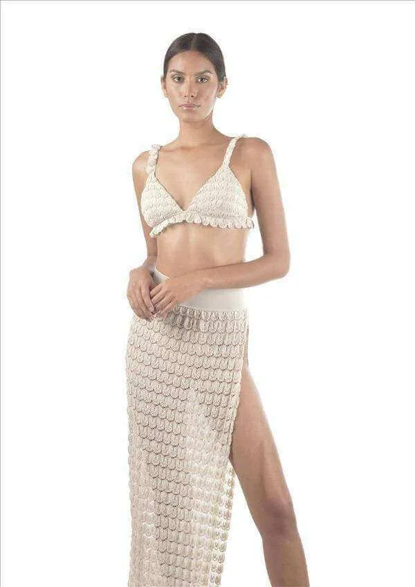 Aguaclara Swimwear Abanico Natural Long Skirt