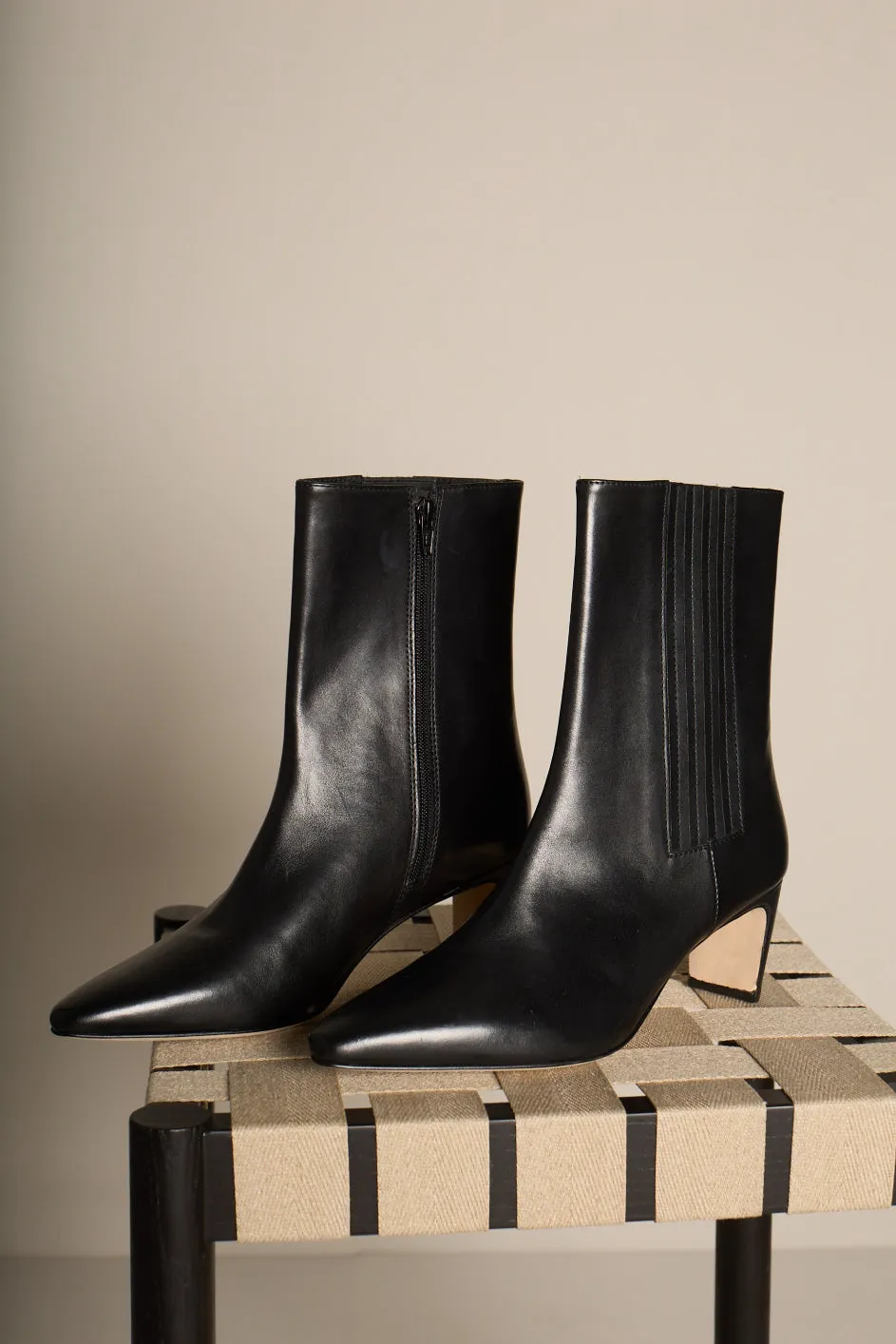 Alexa Heel Boot - Black