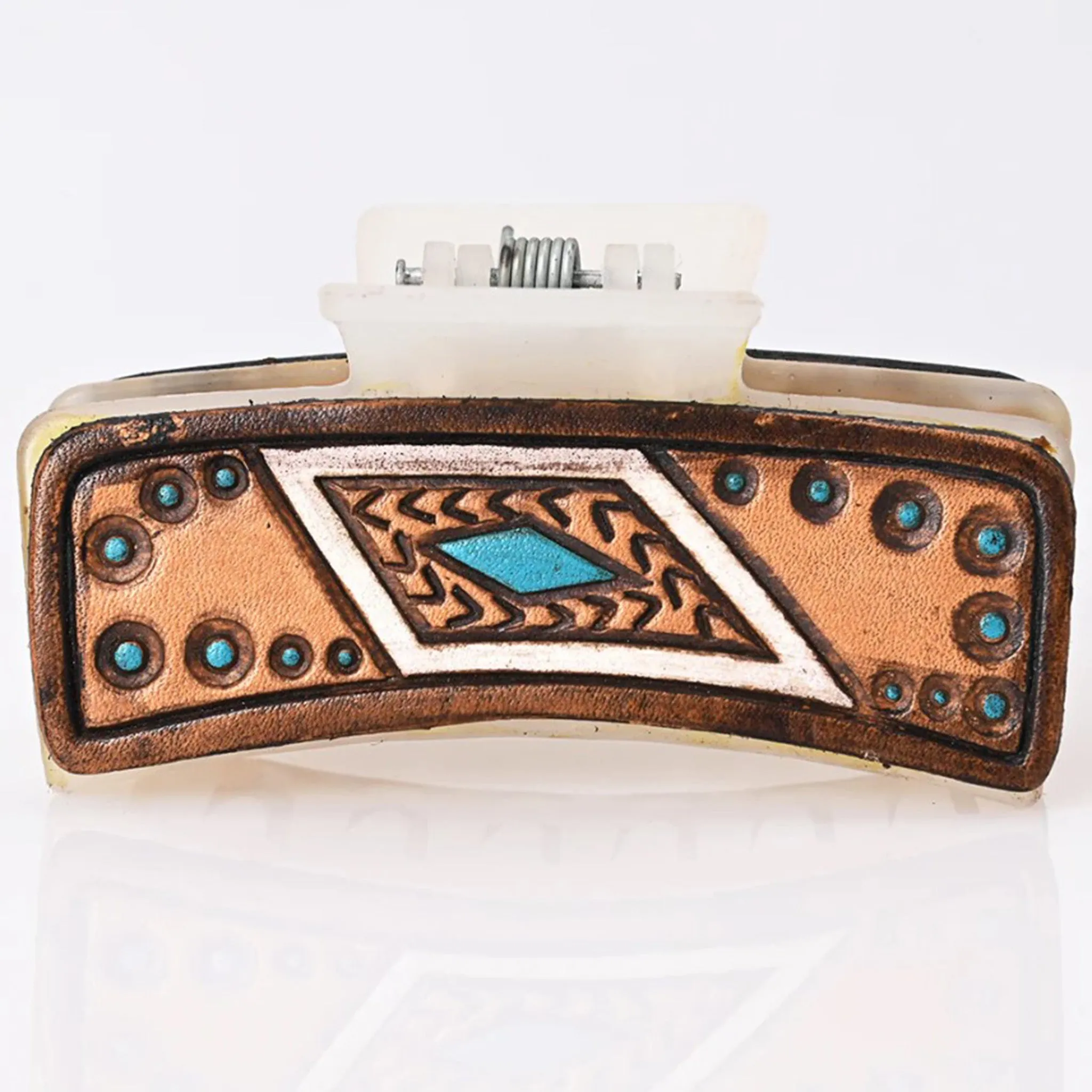 American Darling Southwest Painted Tooled Hairclip