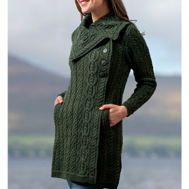 Aran Button Cardigan Coat [3 Colors]