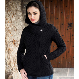 Aran Side Zip Hooded Cardigan [3 Colors]