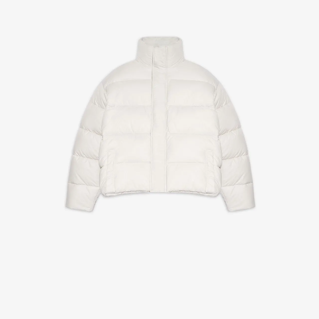 Balenciaga Womens BB Puffer in Chalky White