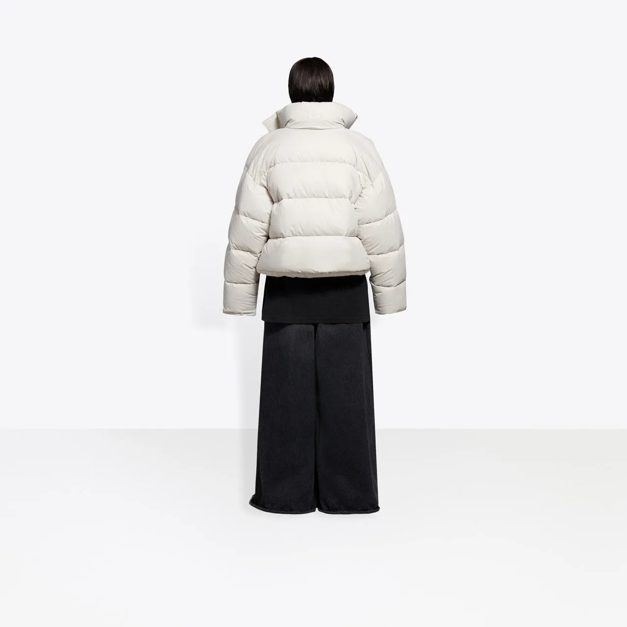 Balenciaga Womens BB Puffer in Chalky White