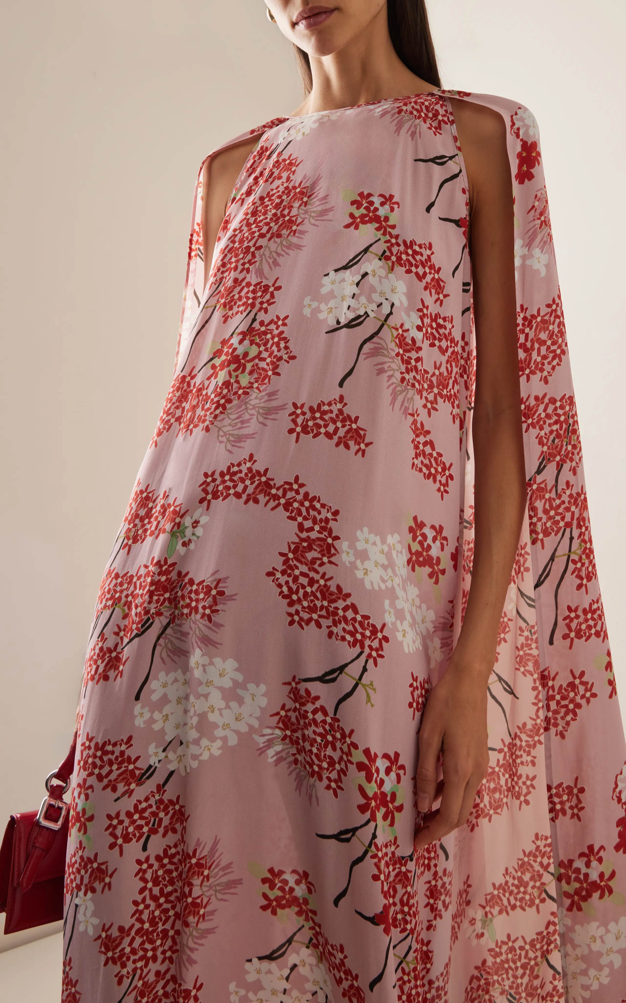 Bernadette Minnie Floral Cape Gown