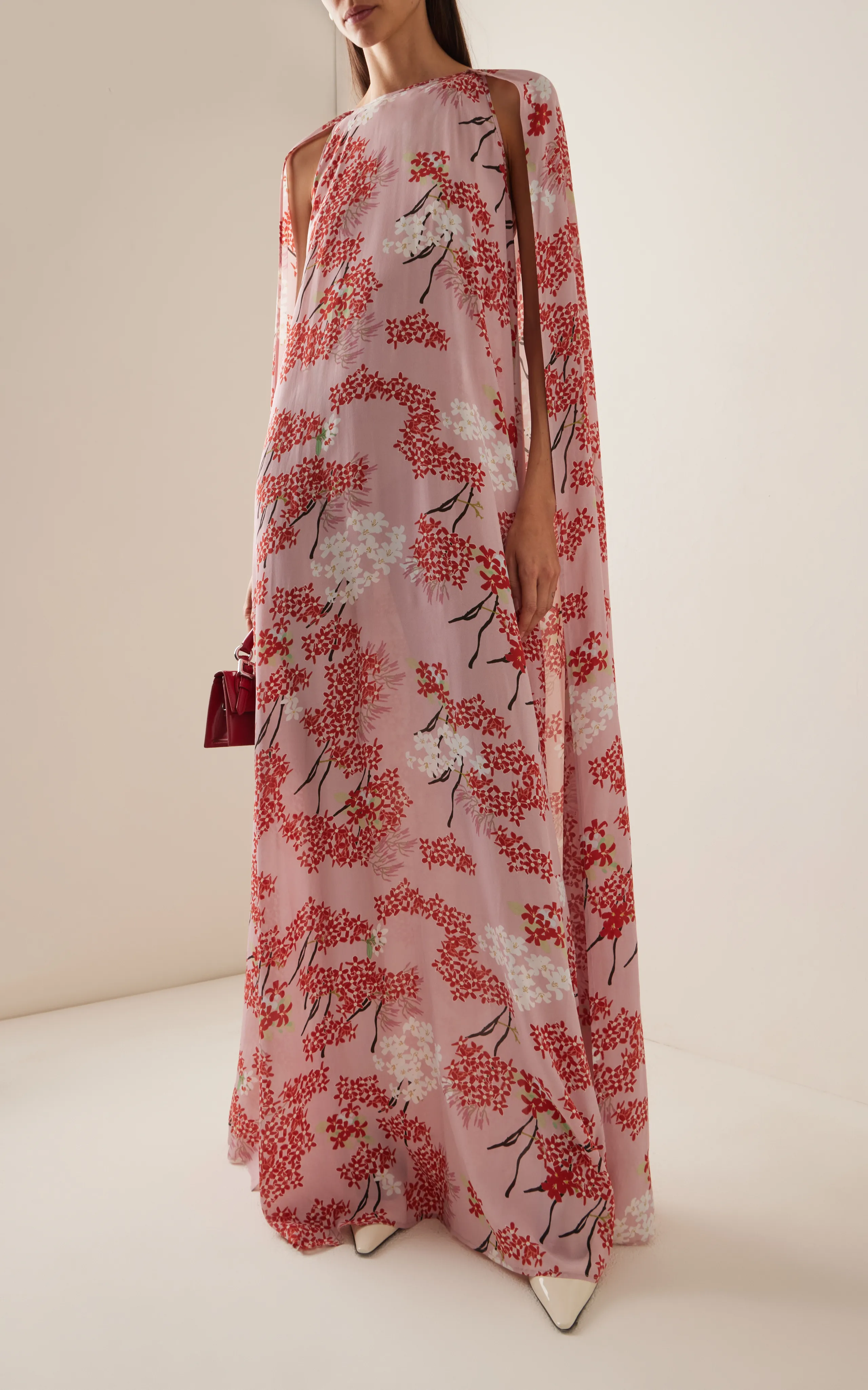 Bernadette Minnie Floral Cape Gown