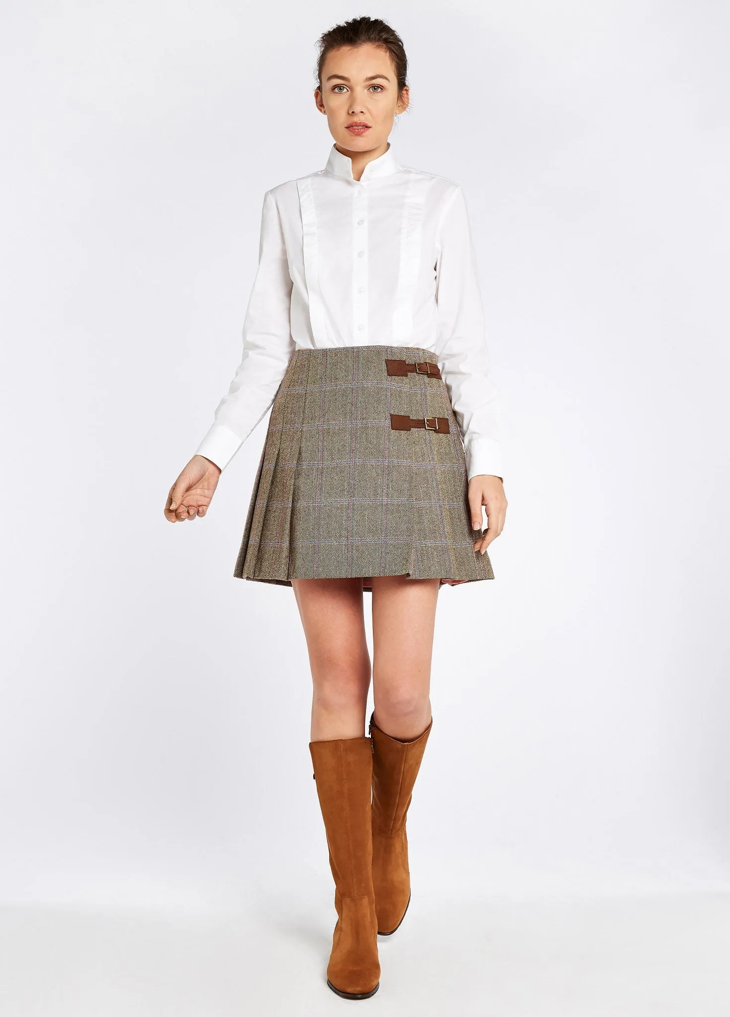 Blossom Tweed Skirt - Woodrose