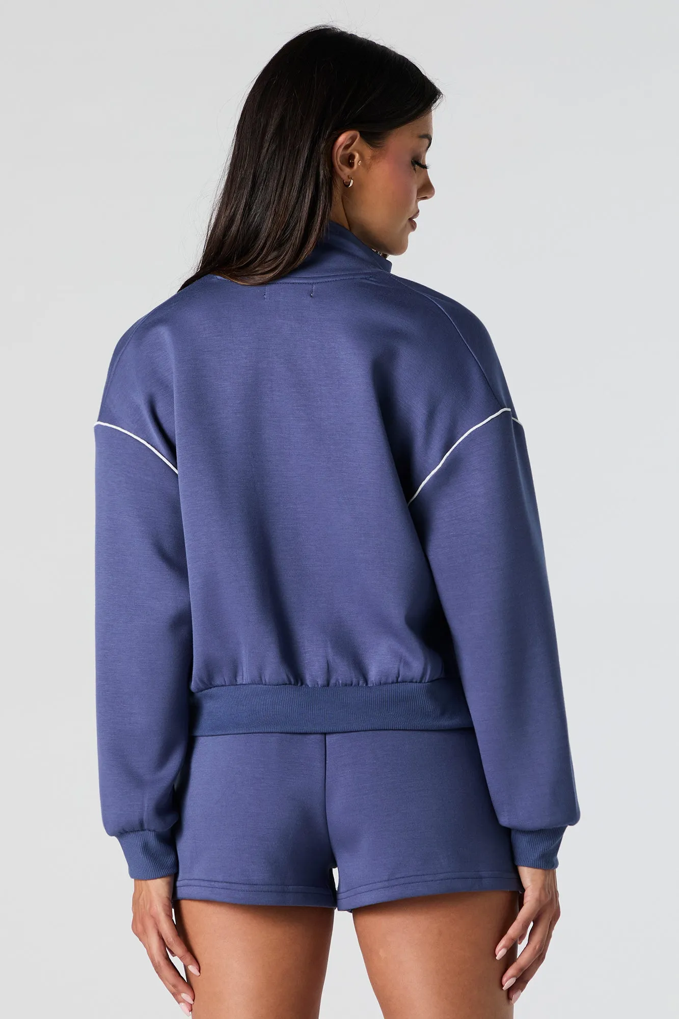 Blouson Active avec surpiqûres contrastantes et fermeture à glissière