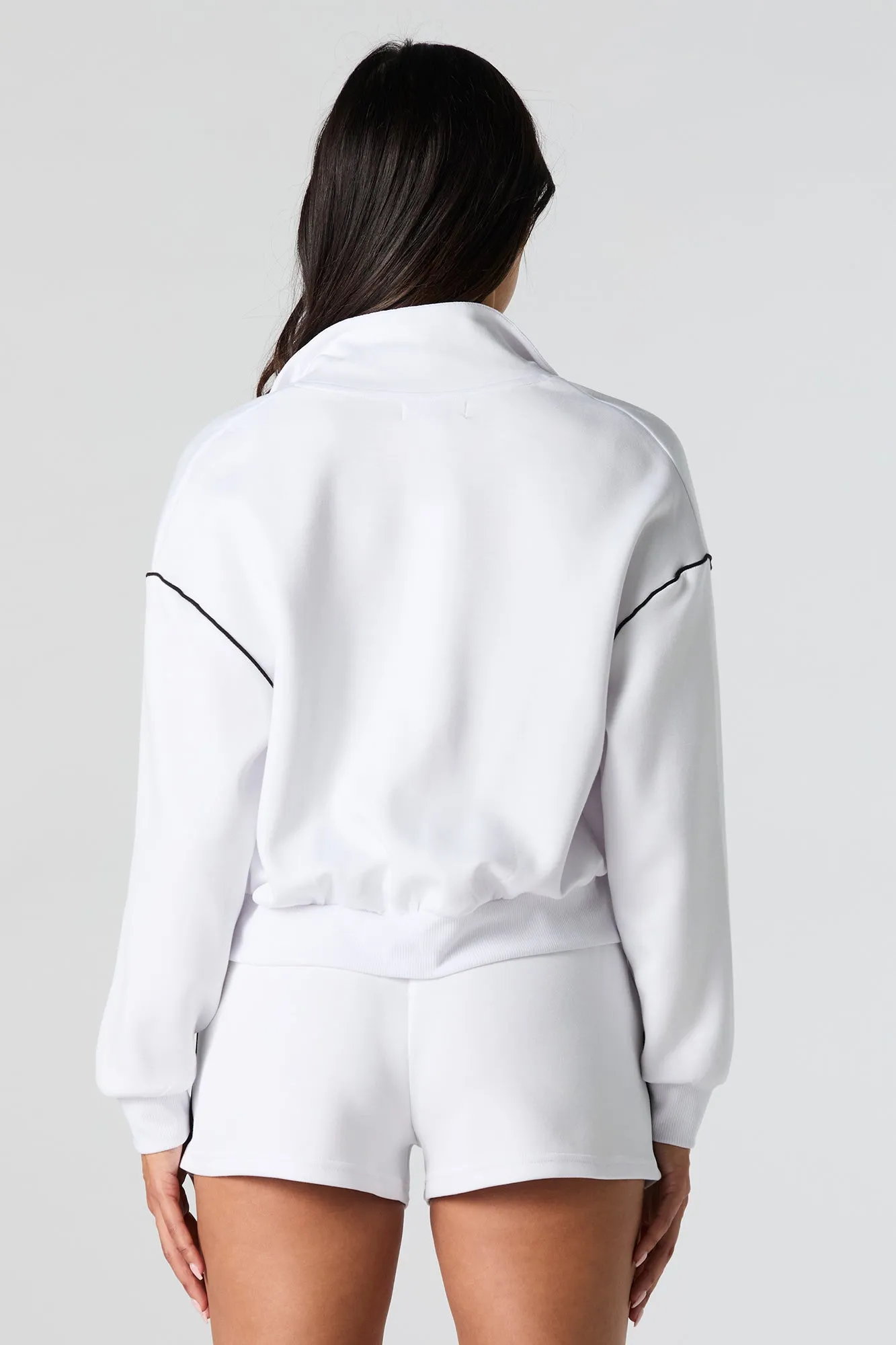 Blouson Active avec surpiqûres contrastantes et fermeture à glissière