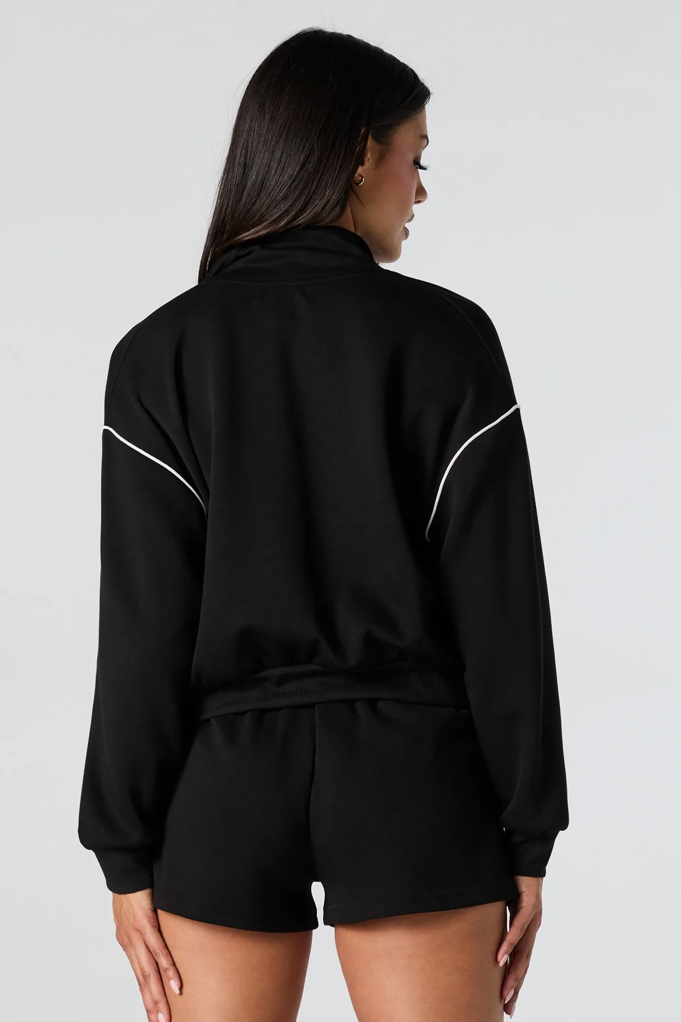 Blouson Active avec surpiqûres contrastantes et fermeture à glissière