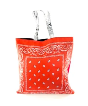 Borsa 100% cotone stampa bandana bicolor!