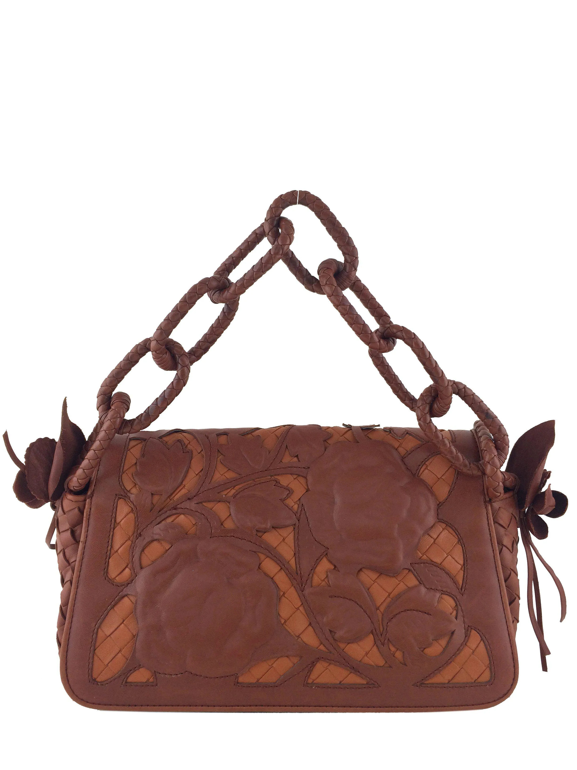 Bottega Veneta Limited Edition Floral Leather Applique Bag