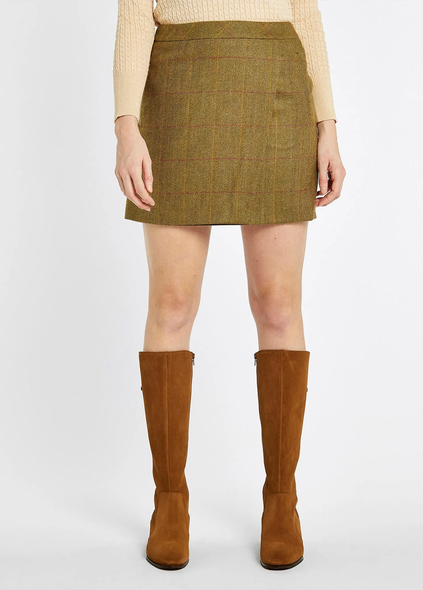 Buckthorn Tweed Skirt - Elm