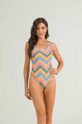 Búzios Vibes Print Pamela One Piece Swimsuit Swimwear