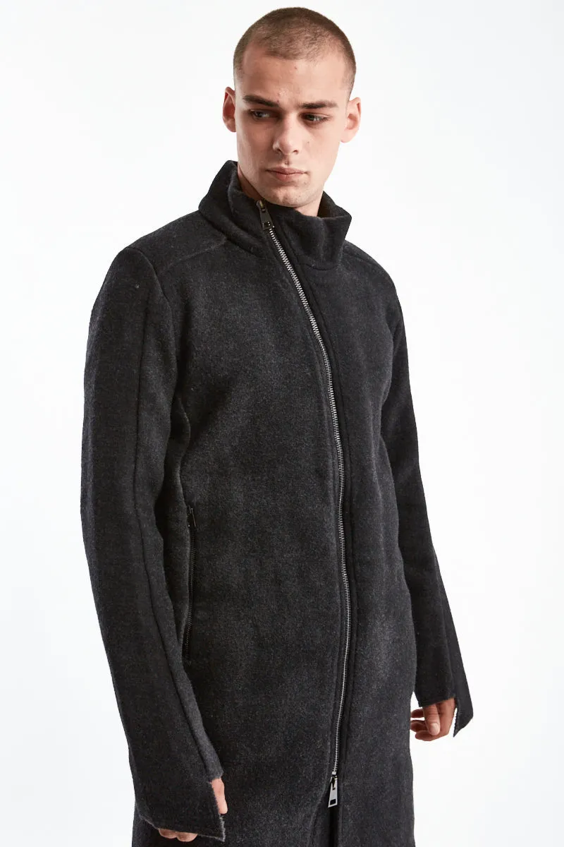 CASHMERE SPRAYED WOOL COAT