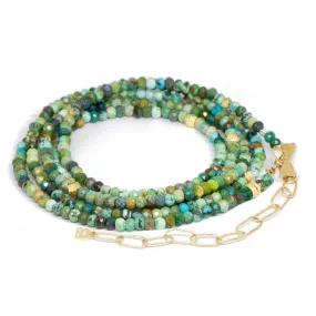 Chloe Turquoise 18k Yellow Gold Gemstone Convertible Wrap