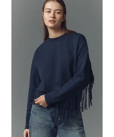 Clare V. Le Drop Fringe Sweatshirt