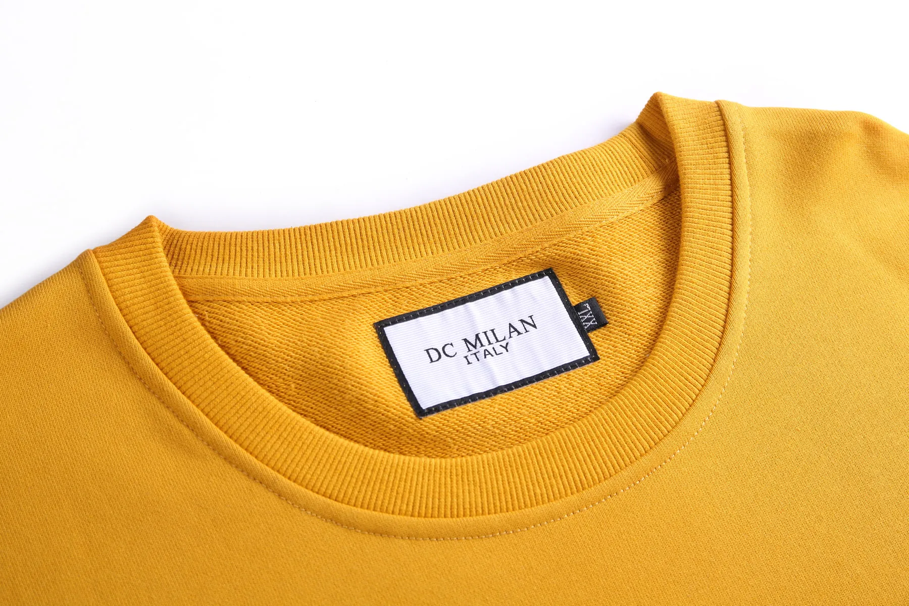 Cotton Sweatshirt with Embroidery – Yellow