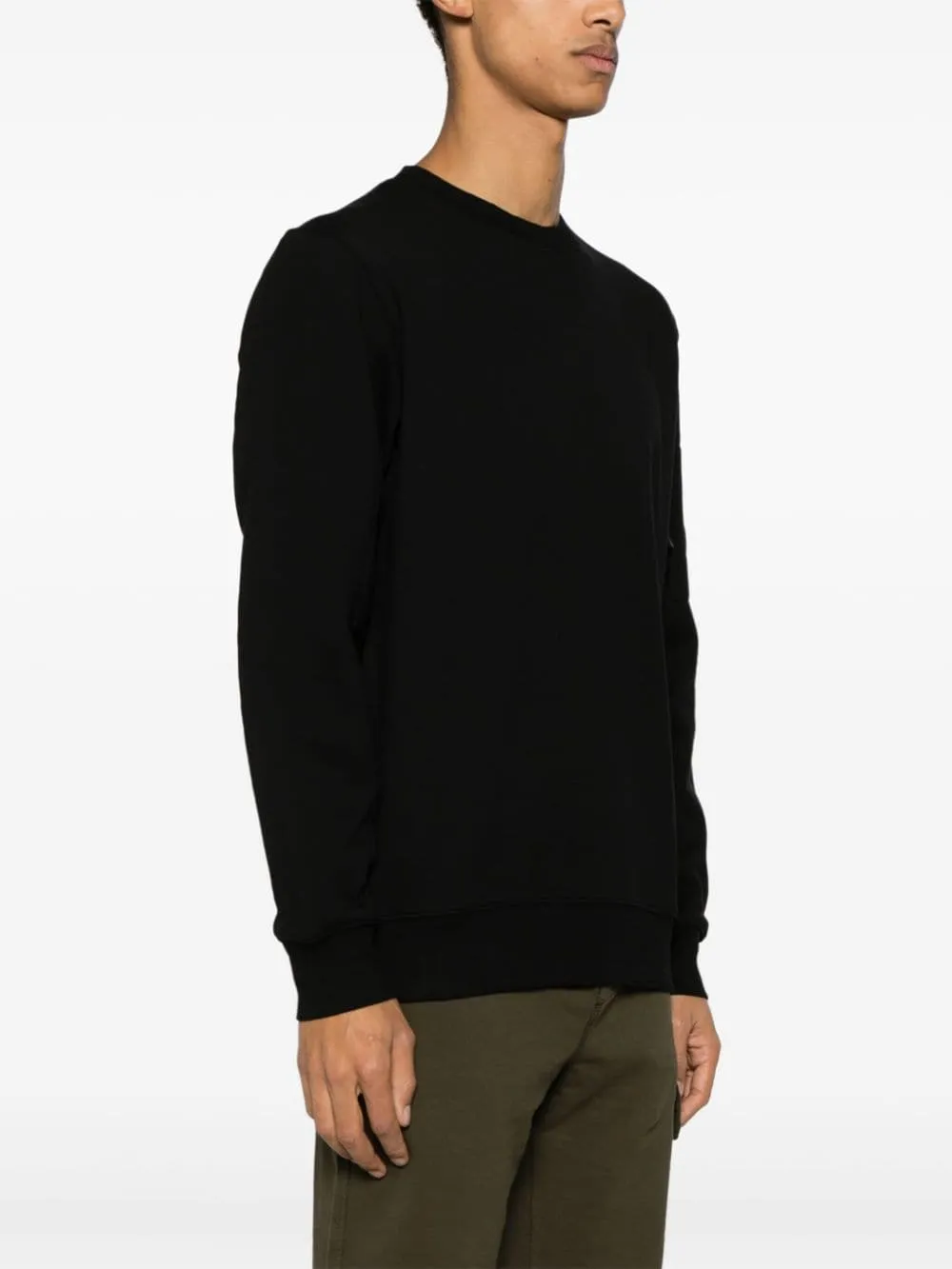 C.P. Company Sweat Diagonal raised fleece Black