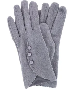 CTM Women's Faux Suede Fleece Lined Touchscreen Gloves