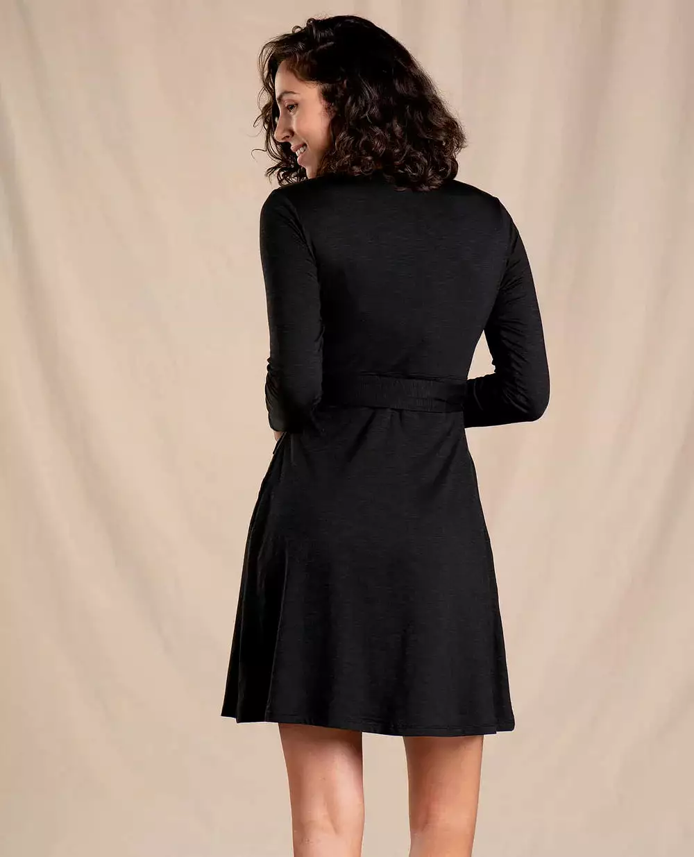 Cue Wrap Long Sleeve Dress