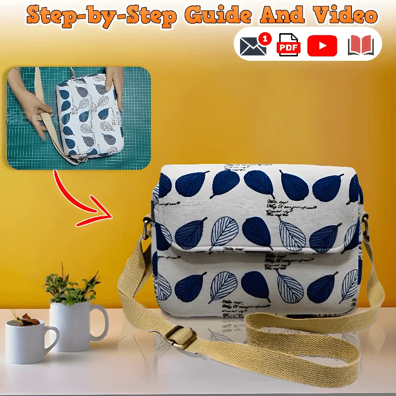 Cute Messenger Bag PDF Download Pattern (3 sizes included)