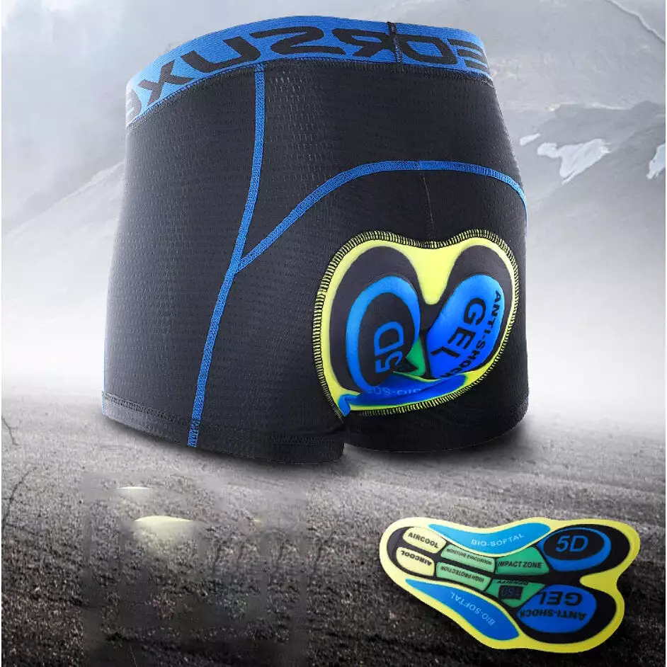 Cycling Underwear Men Bicycle Mountain MTB Shorts Pro 5D Gel Pad Shockproof Cycling Underpant Sports Gel Bike Underwear