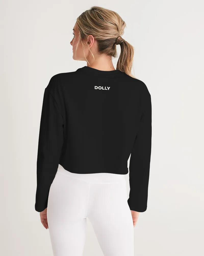 DOLLY  Ballerina Dolls White Women's Cropped Sweatshirt