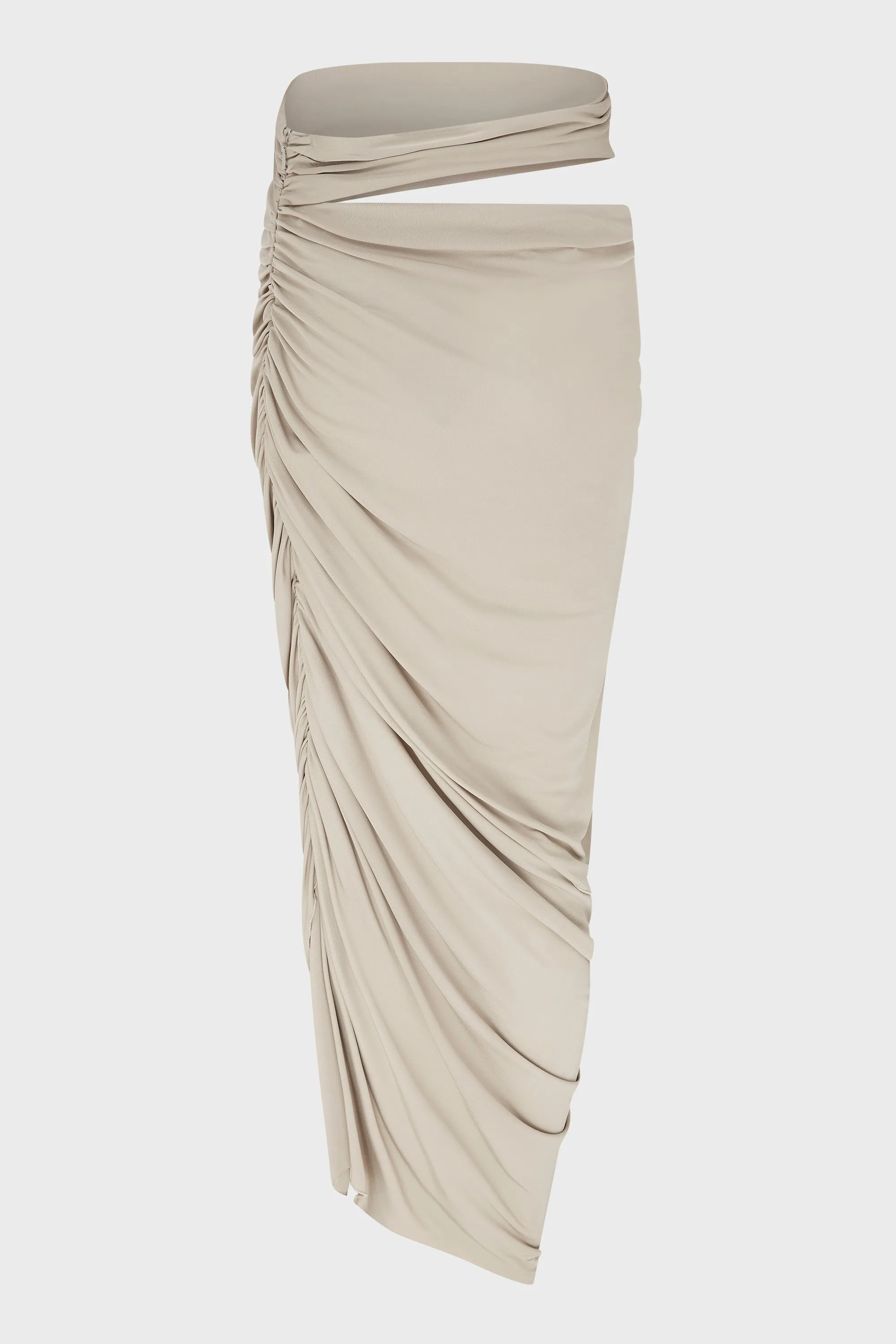 DRAPED JERSEY CUT-OUT SKIRT