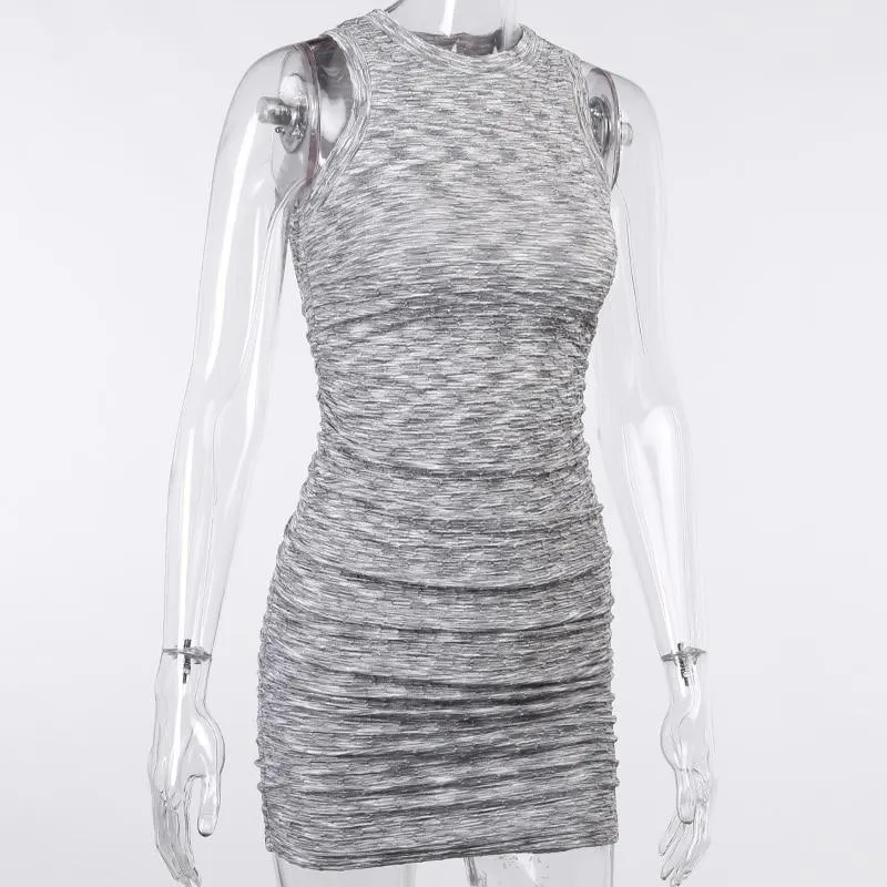 Elegant Summer Women's Knitted Sleeveless Pencil Tank Bodycon Party Dress