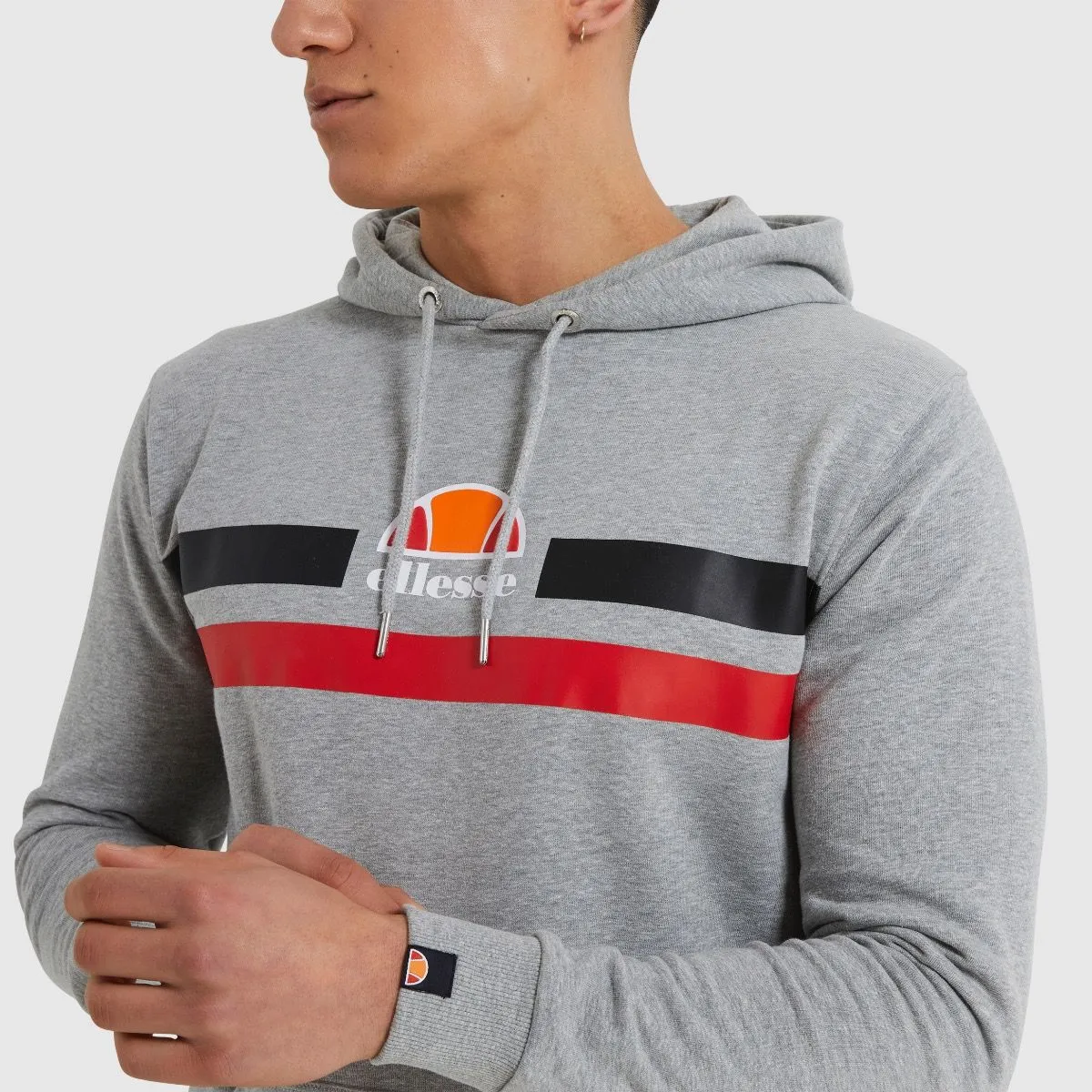 Ellesse Alroni Overhead Hooded Sweatshirt Grey Marl