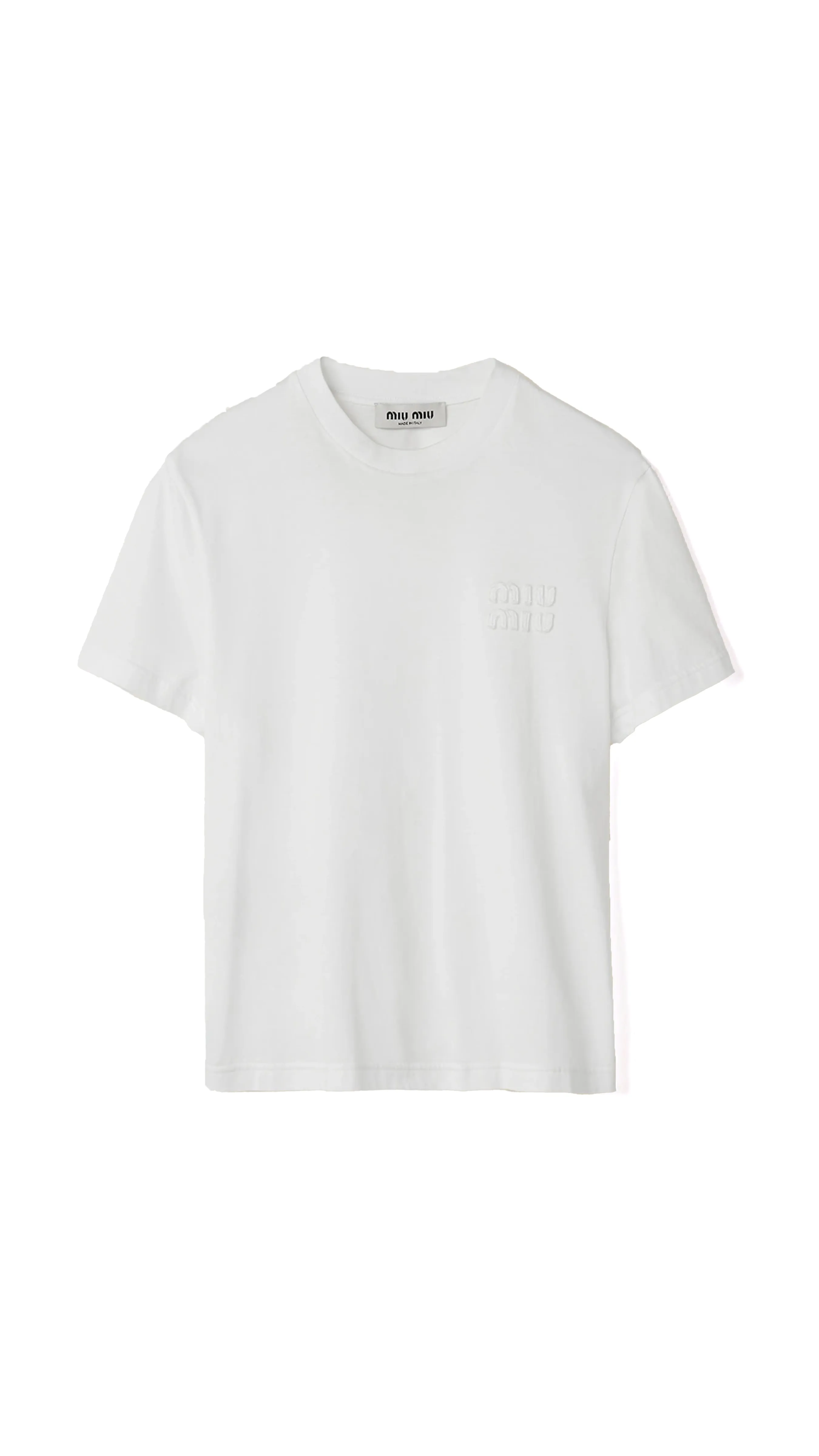 Embroidered Loose Jersey T-shirt - White