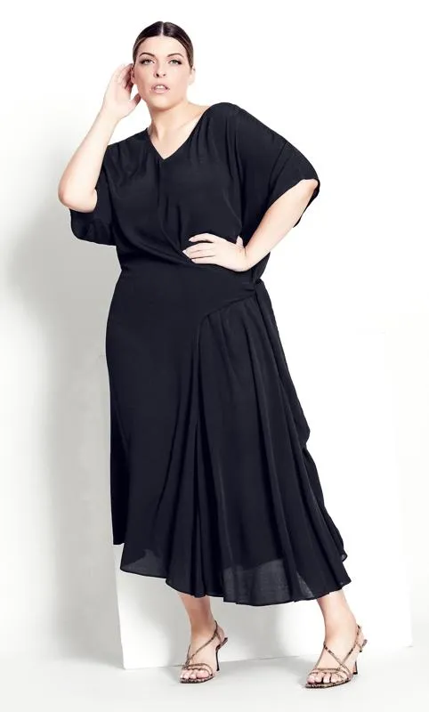 Evans Black Tiered Maxi Dress