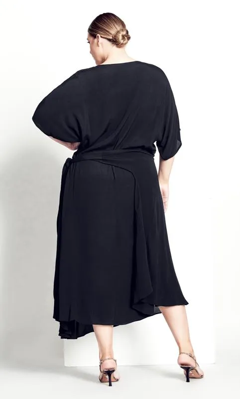 Evans Black Tiered Maxi Dress