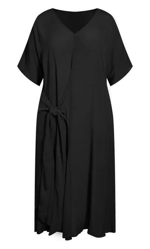 Evans Black Tiered Maxi Dress