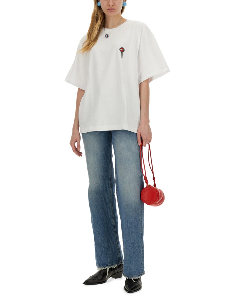 FIORUCCI      T-SHIRT IN JERSEY DI COTONE CON STAMPA LOLLIPOP 