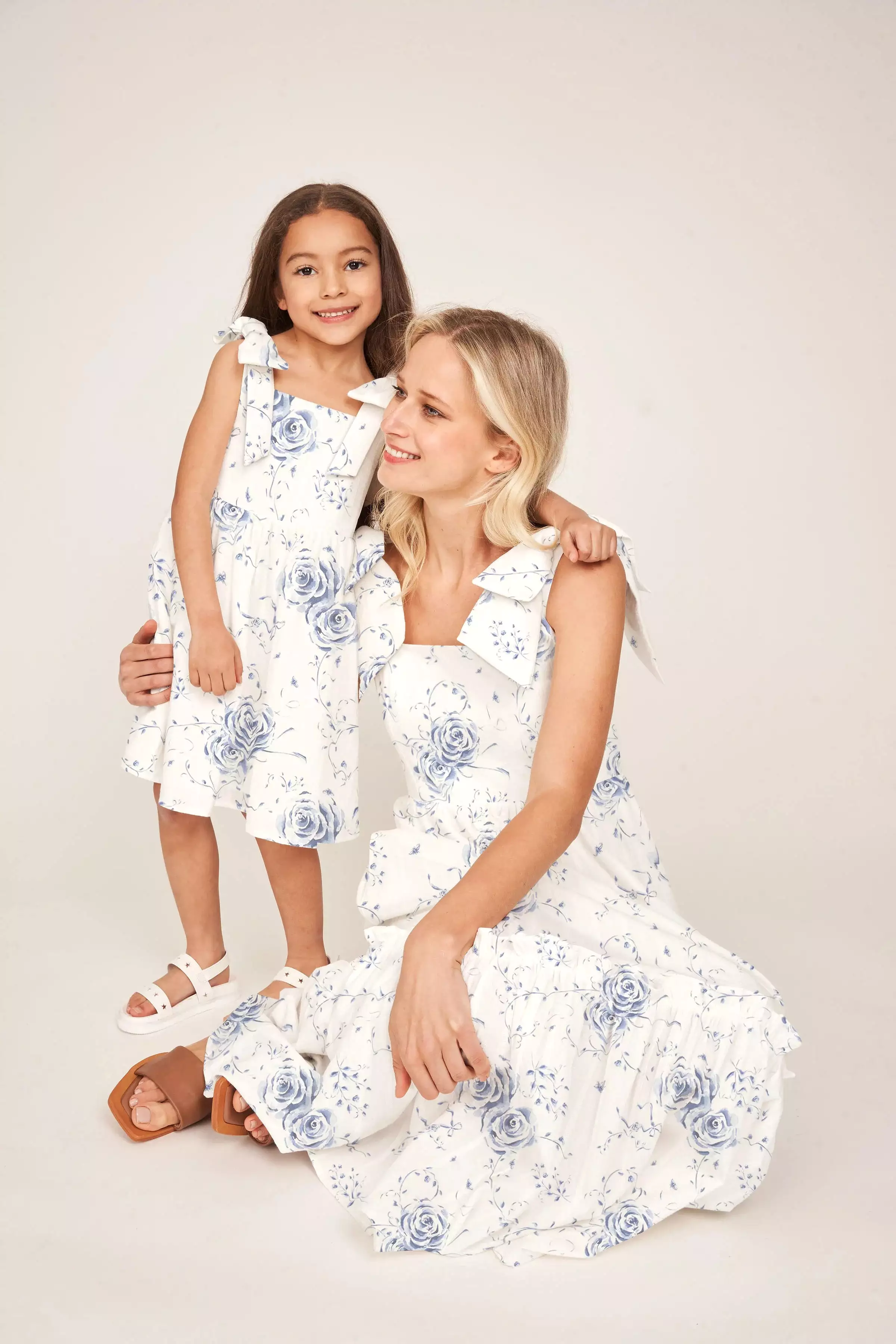 Floraison Lane - The Elizabeth Dress - Blue Heirloom