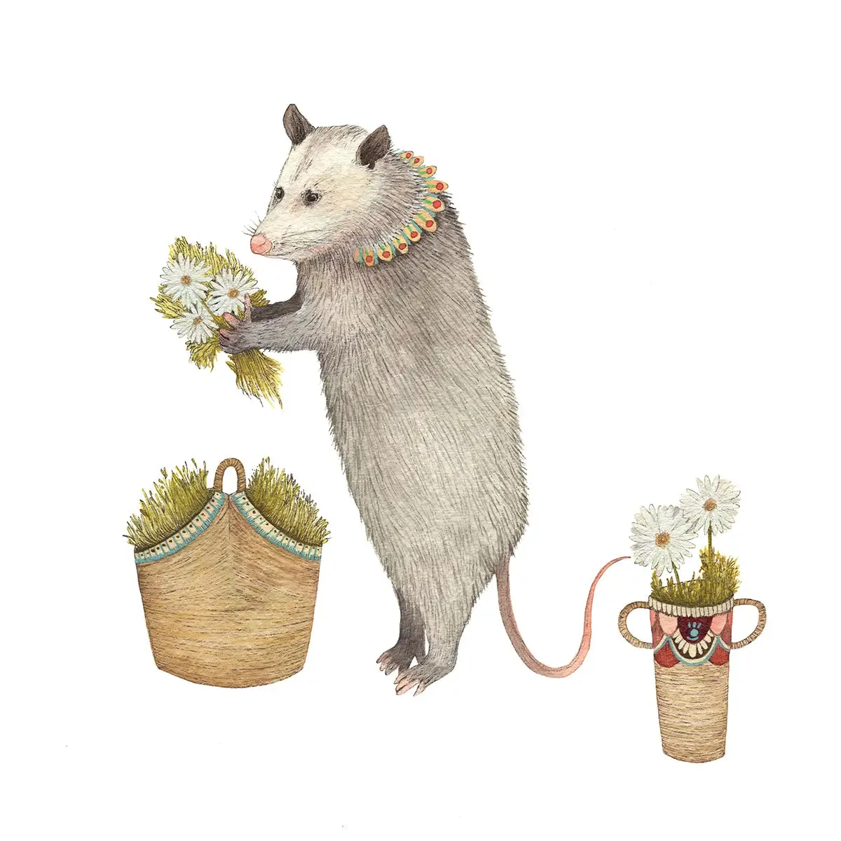 Flower Messenger: The Opossum 8x10 Print