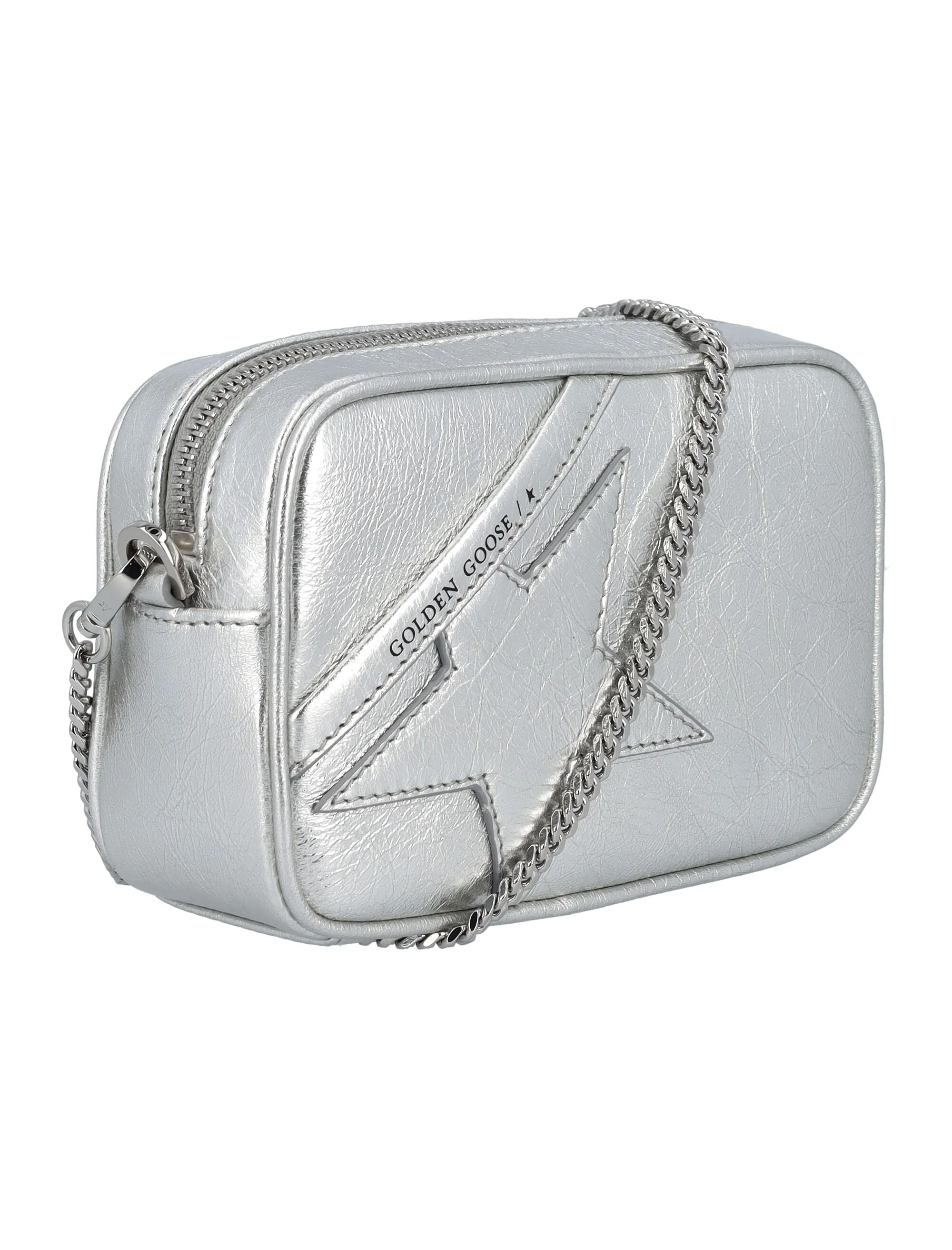 Golden Goose Deluxe Brand Metallic Star Patch Crossbody Bag