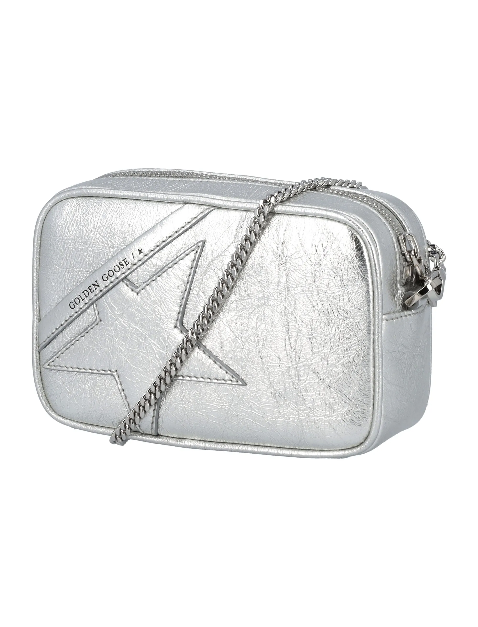 Golden Goose Deluxe Brand Metallic Star Patch Crossbody Bag