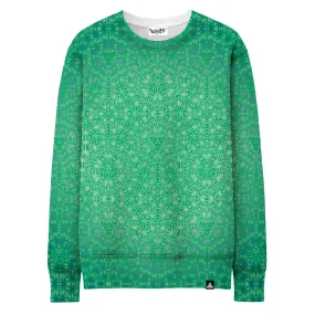 GREEN COSMIC STARGRID SWEATSHIRT