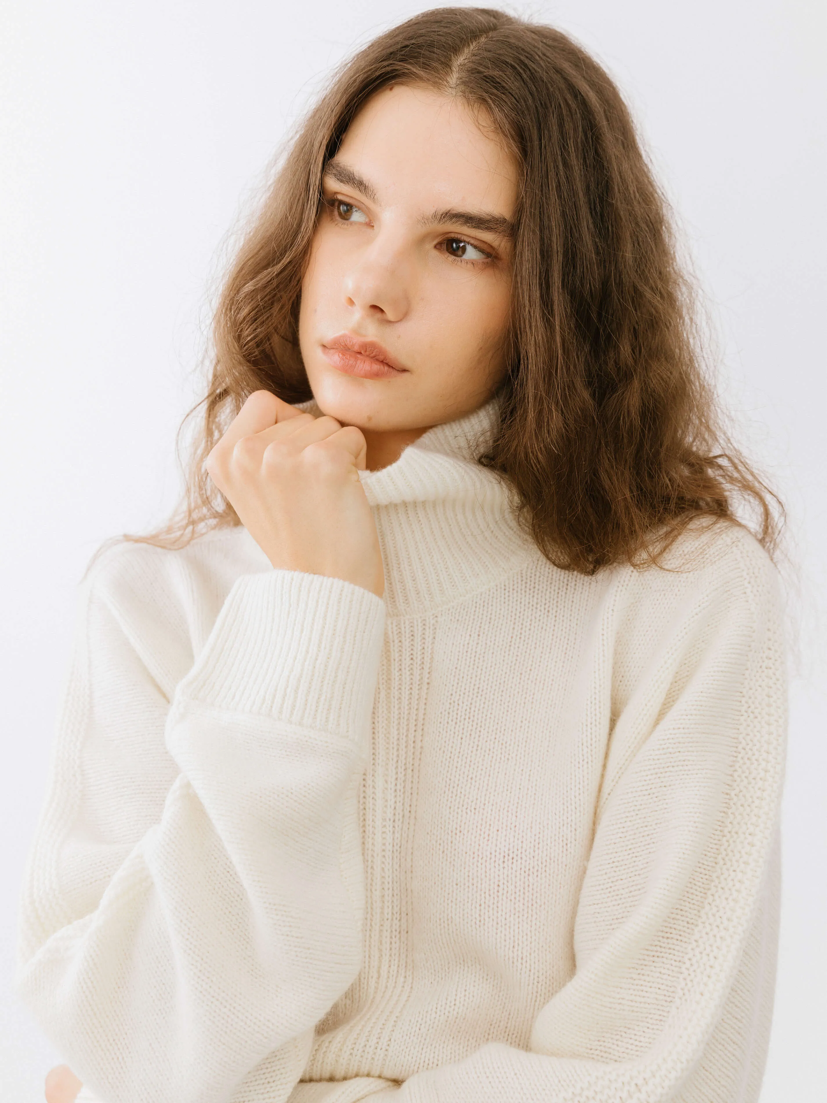 High Neck Sheep Wool Sweater