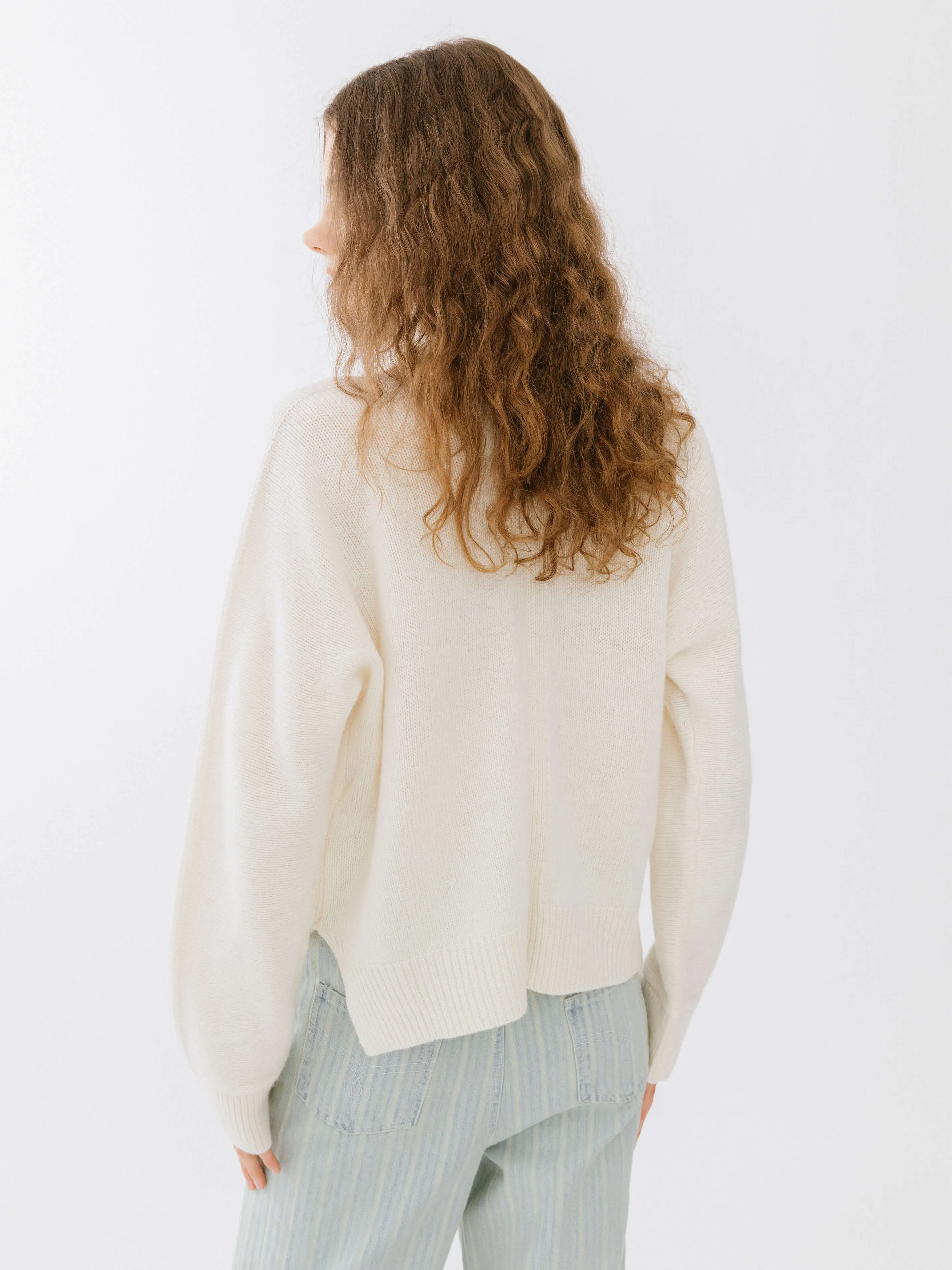 High Neck Sheep Wool Sweater