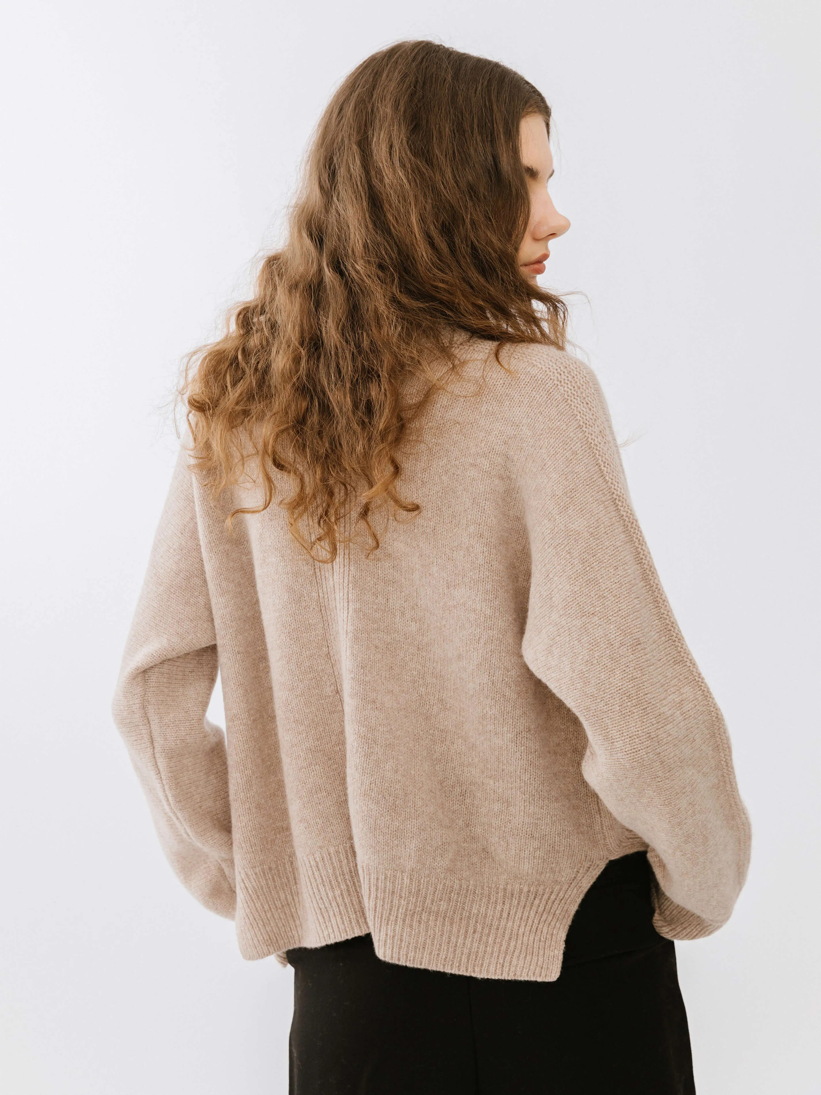 High Neck Sheep Wool Sweater