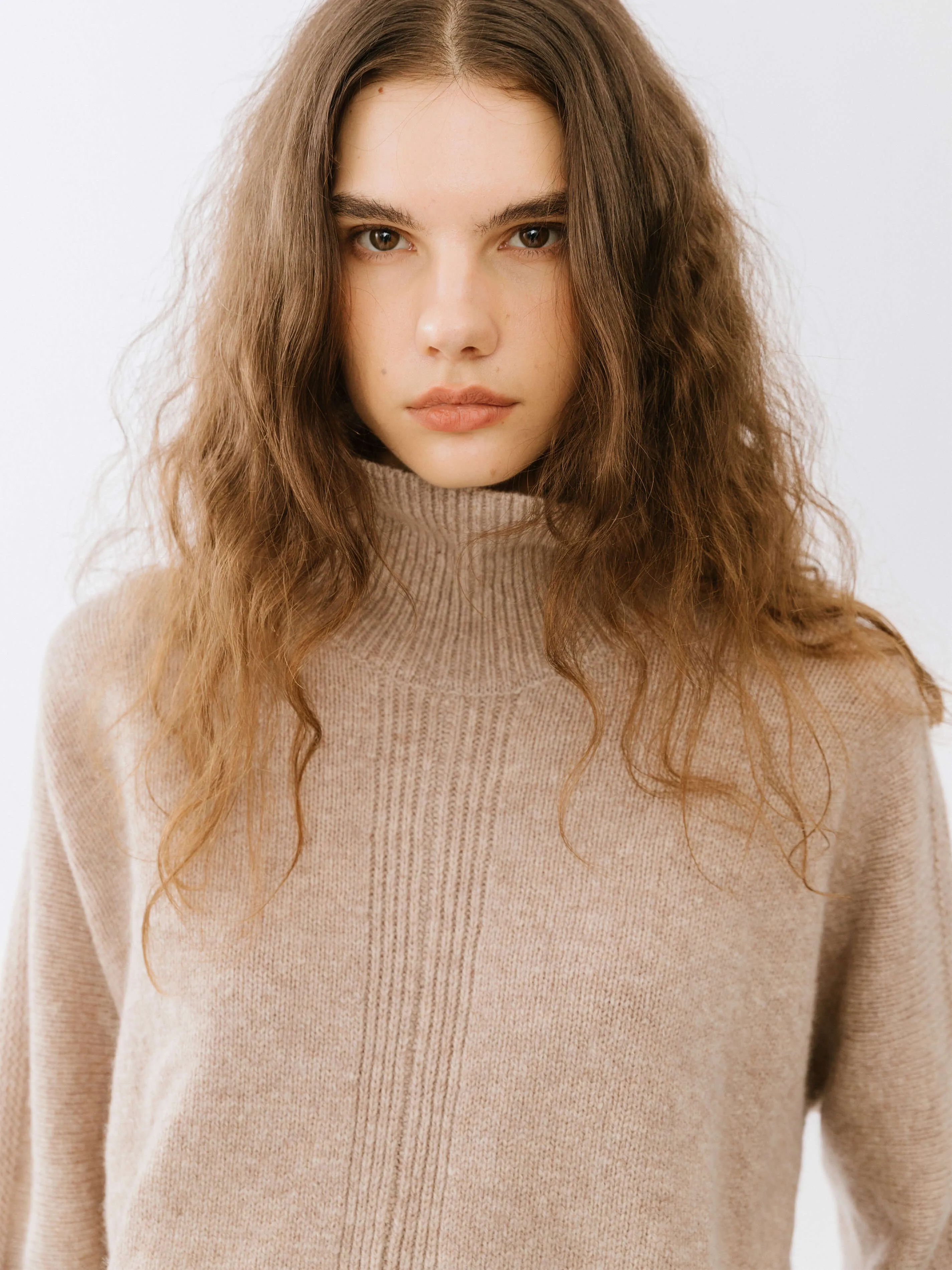 High Neck Sheep Wool Sweater