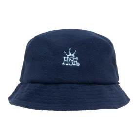 HUF CAP CROWN POLAR FLEECE BUCKET HAT NAVY